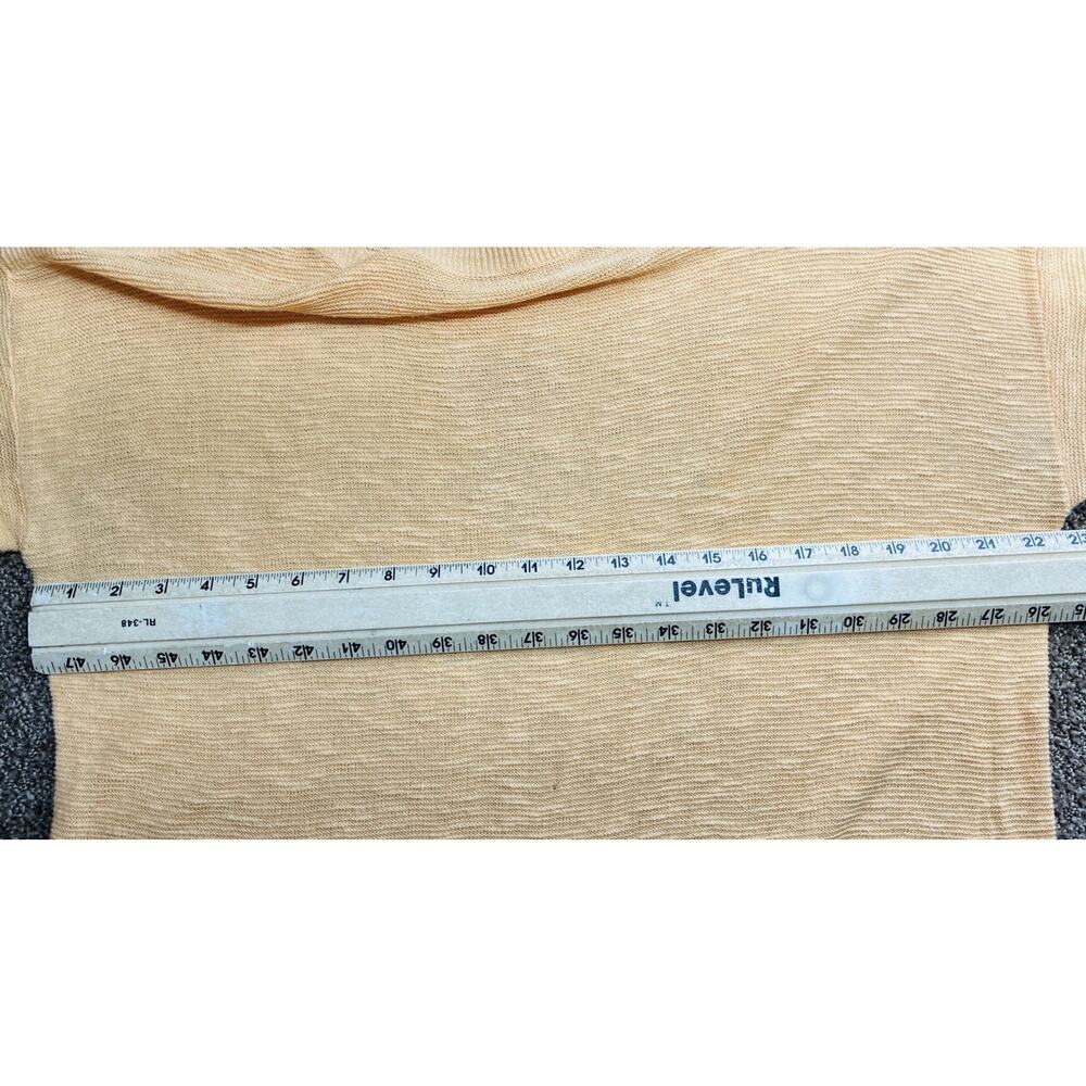Eileen Fisher XL Linen Knit Sweater Butter Yellow Boat Neck High Low Hem Ovrszd - Picture 5 of 6